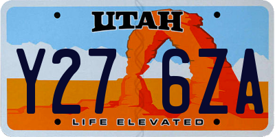 UT license plate Y276ZA