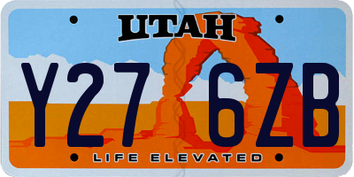 UT license plate Y276ZB
