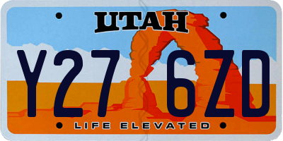 UT license plate Y276ZD