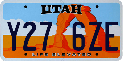 UT license plate Y276ZE