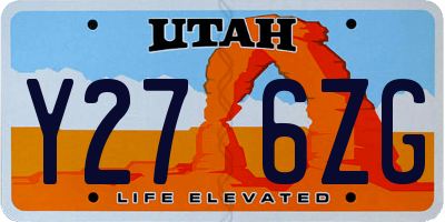 UT license plate Y276ZG