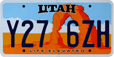 UT license plate Y276ZH