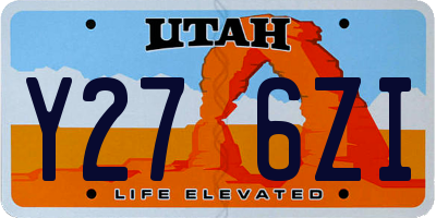 UT license plate Y276ZI
