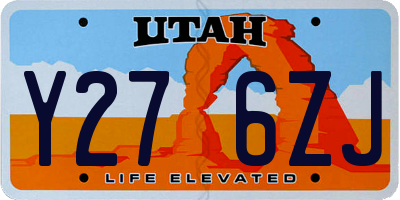 UT license plate Y276ZJ