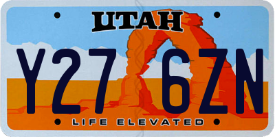 UT license plate Y276ZN