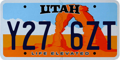 UT license plate Y276ZT