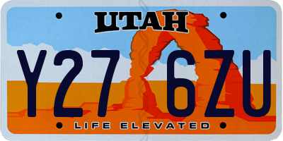 UT license plate Y276ZU