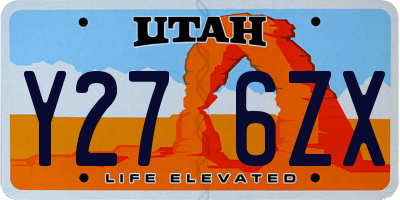 UT license plate Y276ZX