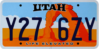 UT license plate Y276ZY