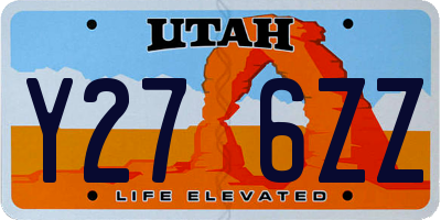 UT license plate Y276ZZ