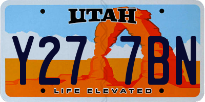 UT license plate Y277BN