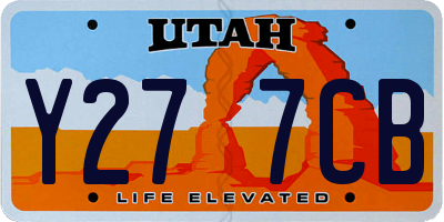 UT license plate Y277CB