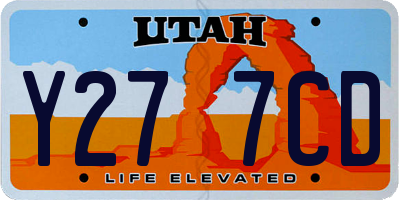 UT license plate Y277CD