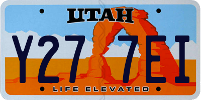 UT license plate Y277EI