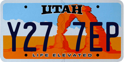 UT license plate Y277EP