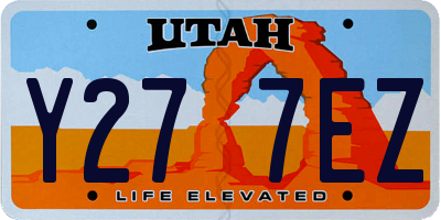 UT license plate Y277EZ