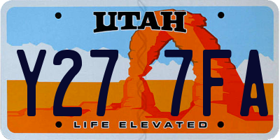 UT license plate Y277FA
