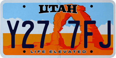 UT license plate Y277FJ