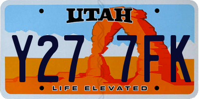 UT license plate Y277FK