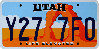 UT license plate Y277FO