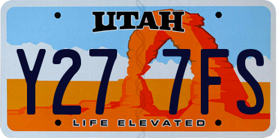 UT license plate Y277FS