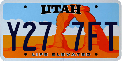 UT license plate Y277FT