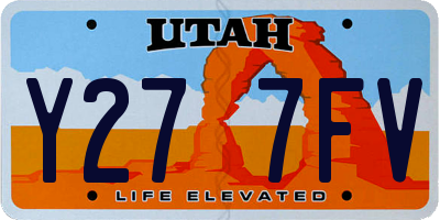 UT license plate Y277FV