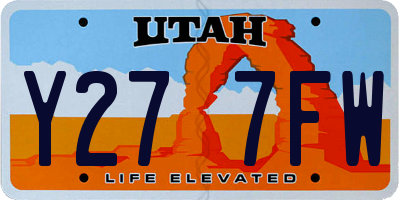 UT license plate Y277FW
