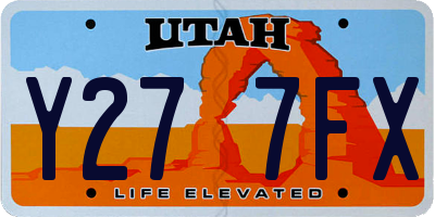 UT license plate Y277FX