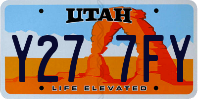 UT license plate Y277FY