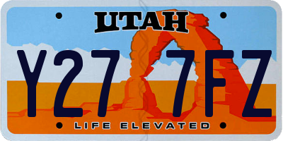 UT license plate Y277FZ