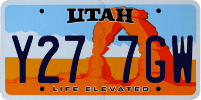 UT license plate Y277GW