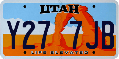 UT license plate Y277JB