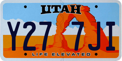 UT license plate Y277JI