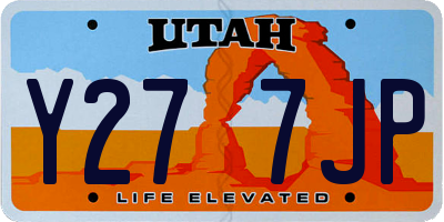 UT license plate Y277JP