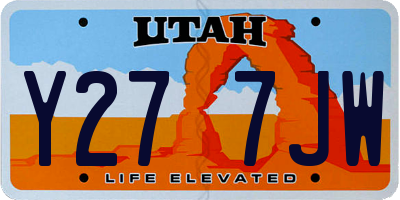 UT license plate Y277JW