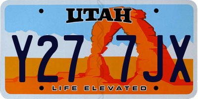 UT license plate Y277JX