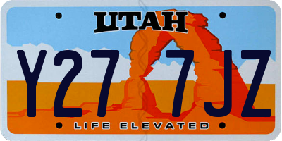 UT license plate Y277JZ