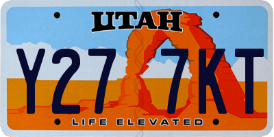 UT license plate Y277KT