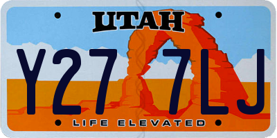 UT license plate Y277LJ
