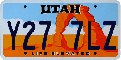 UT license plate Y277LZ