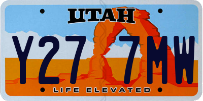 UT license plate Y277MW