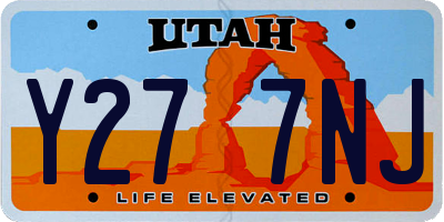 UT license plate Y277NJ