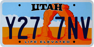 UT license plate Y277NV