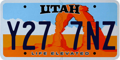 UT license plate Y277NZ
