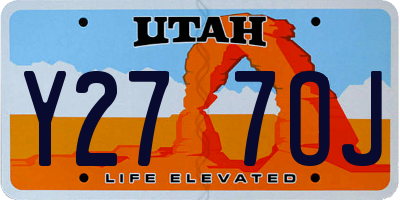 UT license plate Y277OJ