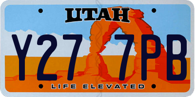 UT license plate Y277PB