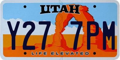 UT license plate Y277PM
