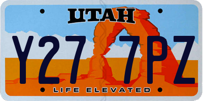 UT license plate Y277PZ