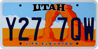 UT license plate Y277QW